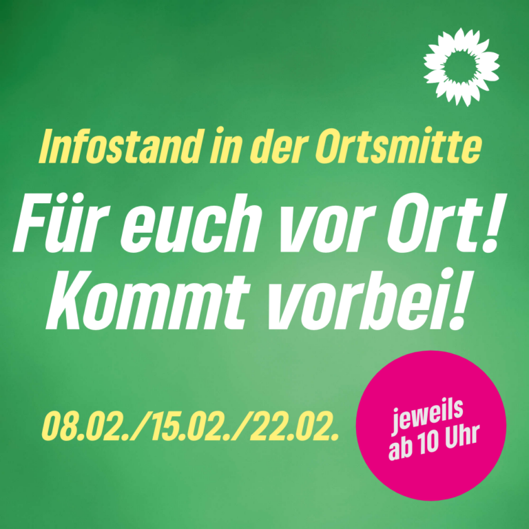 Infostand in der Ortsmitte